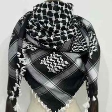 Shemagh Black Keffiyeh Arab Scarf All Original Made In Palestine Hatta Kufiya