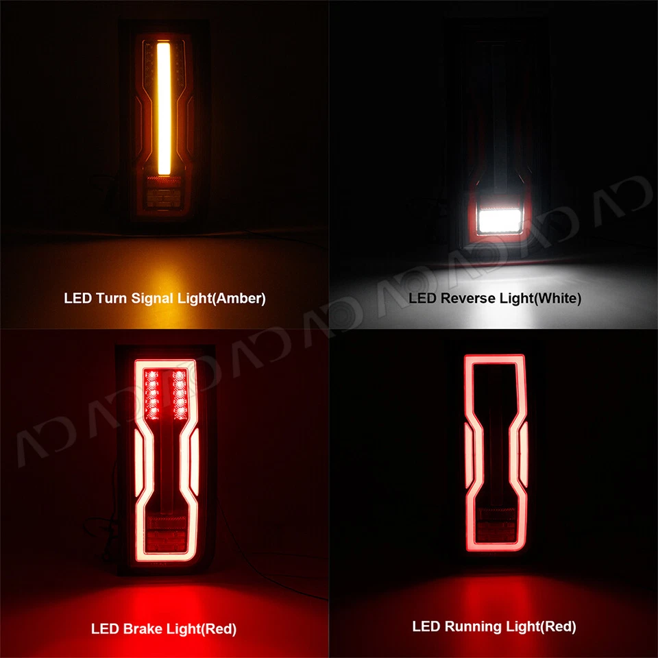 4in1 LED Tail Lights Rear Brake Turn Signal Reverse Lamp For 03-09 Hummer H2 SUV - Image 2 of 4