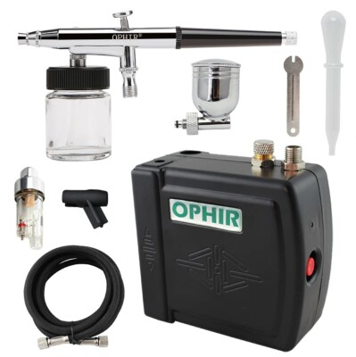 PISTOLA DE PINTURA para ARTE Y BRONCEADO Kit de Aerógrafo con Compresor de Aire