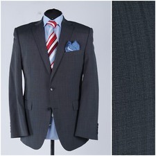 Mens Birdseye Blazer 42R UK Size DIGEL Grey Wool Sport Coat Jacket