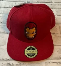 Bioworld Iron Man Red Hat Baseball Cap Snapback Marvel New