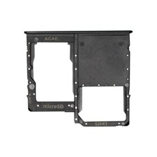 SIM microSD Card Tray Single for Samsung Galaxy A41 Black Cell Phone Repair Part