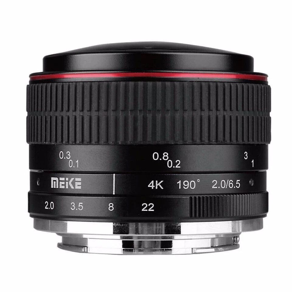 MEIKE 6.5mm F2.0 APS-C Ultra Fisheye Lens Manual Focus for M4/3 M43 Mount Camera - Image 2 of 4
