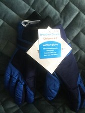 3M THINSULATE CHILDREN KIDS WINTER GLOVES SIZE 4-7 DARK BLUE BLACK - NEW