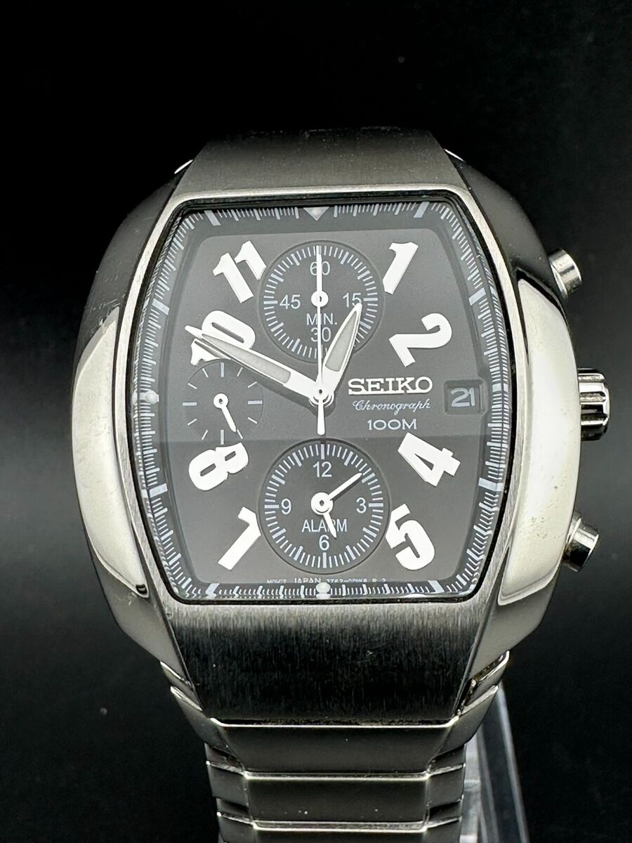 Seiko Men's Chronograph Black Dial Quartz Watch 36mm 7T62 Seiko Men's Chronograph Black Dial Quartz Watch 36mm 7T62