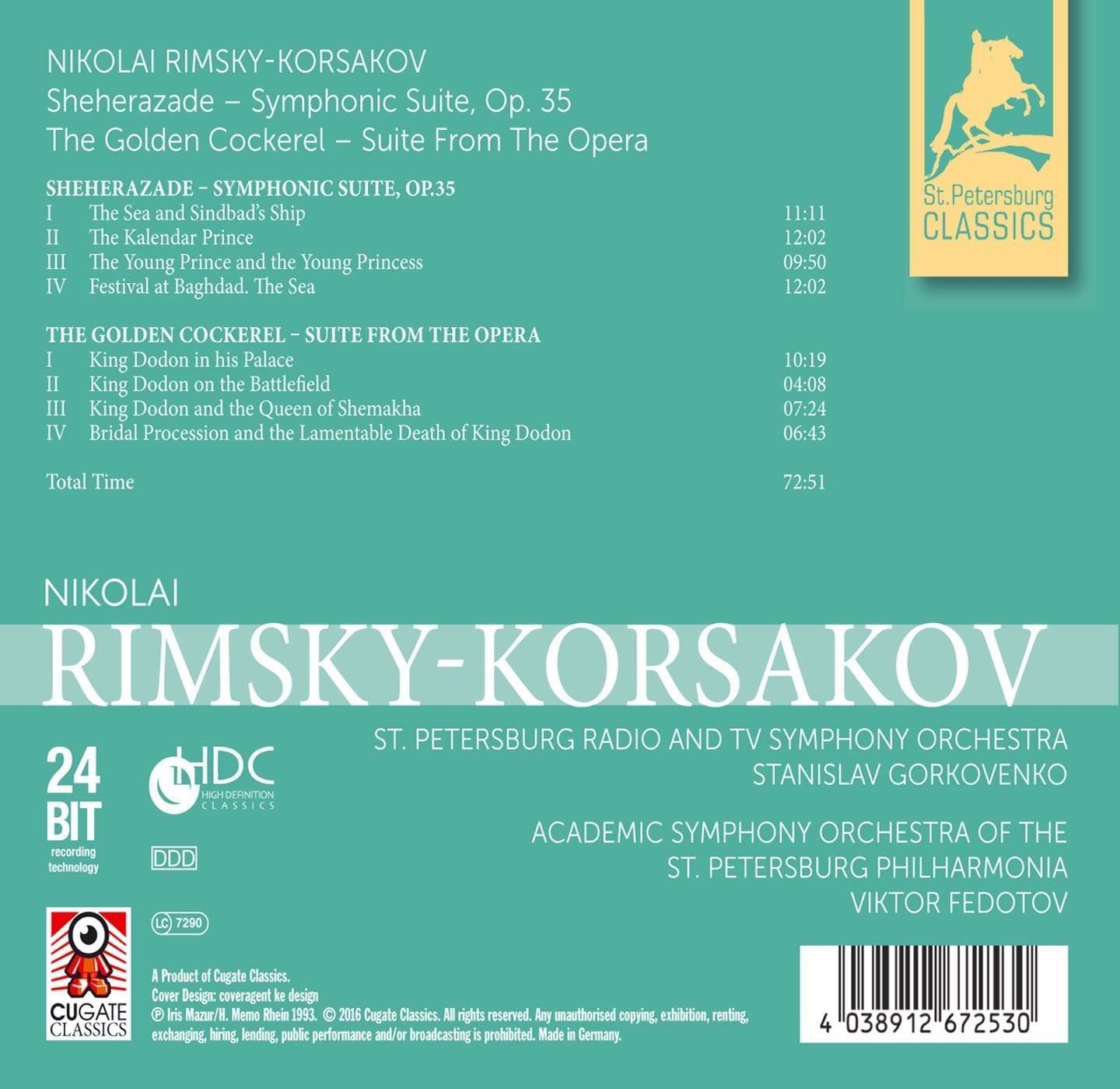 RIMSKYKORSAKOV Scheherazade; Le Coq d'or Suite (CD) GORKOVENKO, ST. PETERSBURG eBay