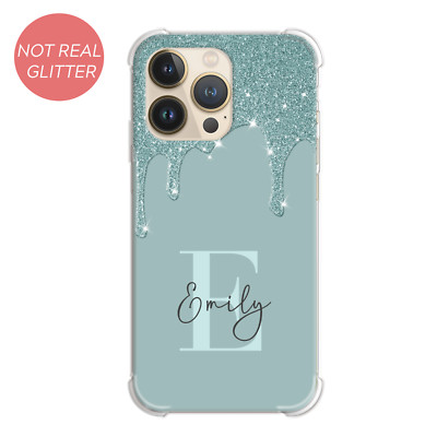 Personalisierte Handyhülle Name Stoßfest Silikon Cover für iPhone 14 11 12 13 16