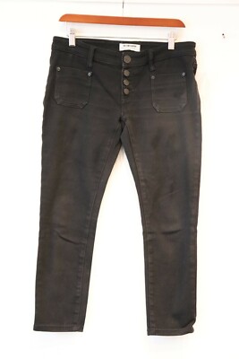 One Teaspoon Women's Size 29 Medium Black Super Duper Jeans Button Fly Denim