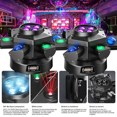 200W Laser Moving Head RGBW 8 LED Strobe Beam Bühnenlicht DMX DJ Party Show