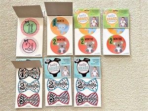 8 PKGS. of 18 BABY'S MILESTONES BELLY BRAG STICKERS