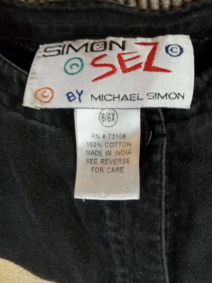 Camisa bordada con botones Simon Sez de Michael Simon para niñas 6/6x.t26d Foto 4 de 4