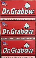 Dr Grabow 3 Boxes Premium Pipe Filters - NEW IN BOX 30 Count 2 1/4"