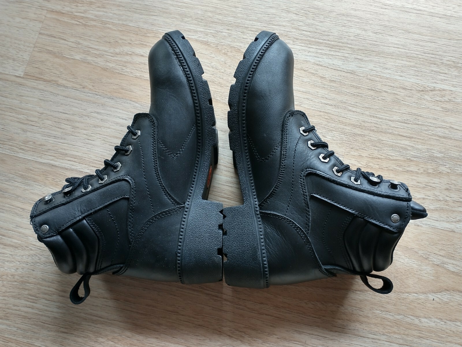 NWoB MILWAUKEE LEATHER MBL9320 Women Combat Boot Waterproof Lace Zip Black US9.5