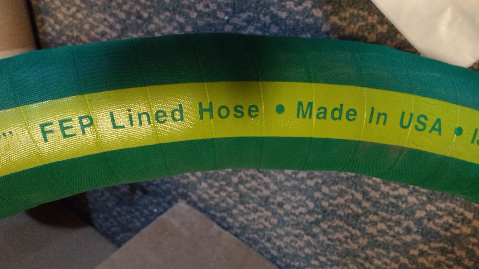 Pureflex Flexchem FEP Lined Hose, 2" Flanged Connections, 12 Feet Long