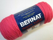 1 Skein Bernat Super Value Yarn Color Peony Pink 53417 Big 7 OZ Skein