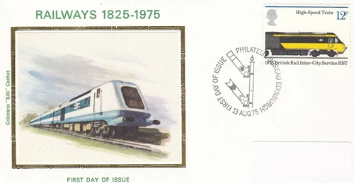 Railways 12p GB Colorano FDC Bureau 1975 (144934)