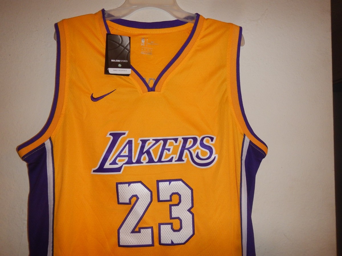 LEBRON JAMES SR #23 / YELLOW Lakers Basketball Jersey XL | eBay