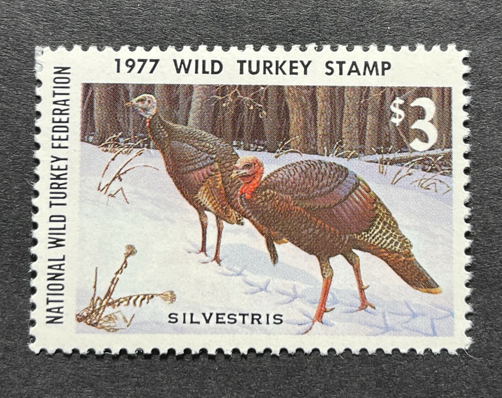 WTDstamps 1977 NWTF2 National Wild Turkey Federation Stamp Mint OG