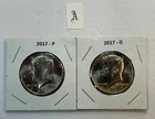 2017 P & D UNC Clad Kennedy Half Dollar Set in CB Flips -Free Shipping - A2