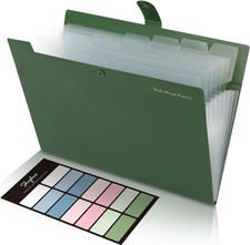 Expanding File Folders with 8 Pockets Accordion File Organizer with Labe