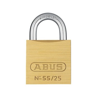 ABUS 55/25 Small Solid Brass Padlock with 2 Keys for School, Gym, Cabinet 15/...