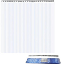 PVC 96"X84" Plastic Strip Door Curtain, 0.08" Thickness 14PCS Clear Vinyl Commer