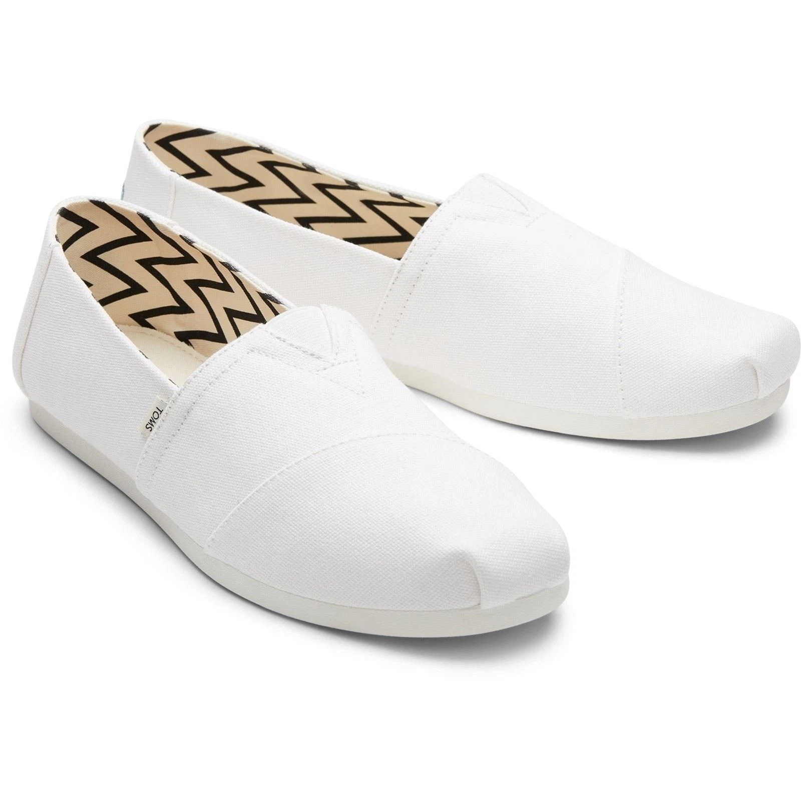 TOMS Alpargata 100% Cotton Men's White Espadrilles New