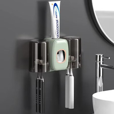 Toothbrush Holder with Cup Holder Toothpaste Dispenser Toothbrush Storage for Ho
