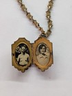 Antique Art Deco Picture Locket Pendant Necklace 1890s Early 1900s GF — photo 2