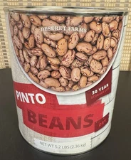 PINTO Beans #10 Can Emergency Long Term Food Storage 50 Servings 25 Year Shelf