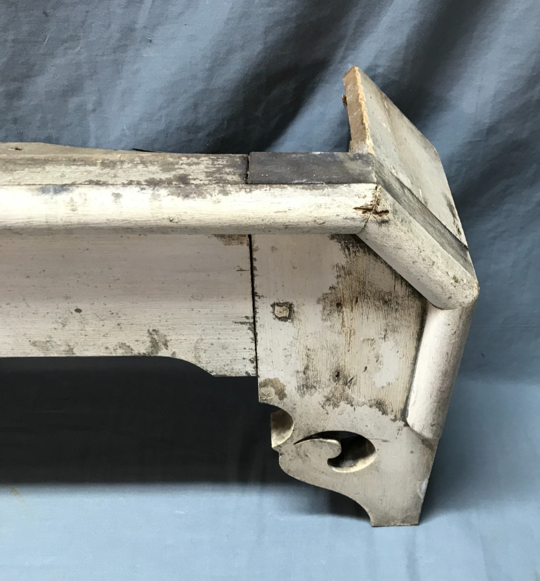 Antique VTG Interior 47" Victorian Window Top Wood Valance Pediment Old 1514-25B