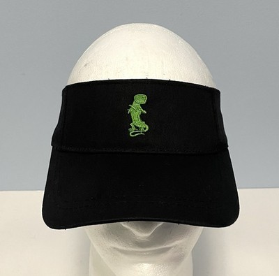 Geico Black Adjustable Visor Hat Embroidered Gecko Cap
