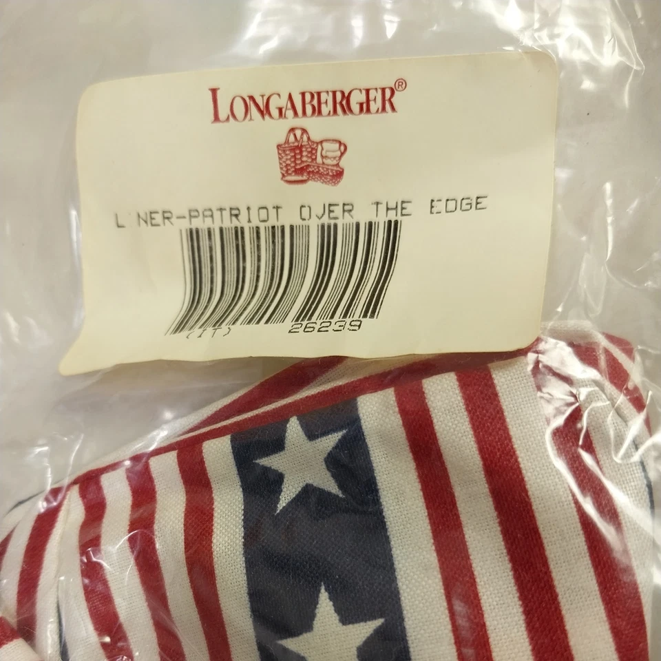 1997 Longaberger Patriot Basket with Fabric liner and plastic protector NEW - Image 4 of 4