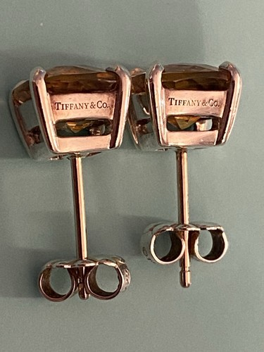 Tiffany & Co. Citrine Sparklers Stud Earrings Sterling Silver - Picture 2 of 9