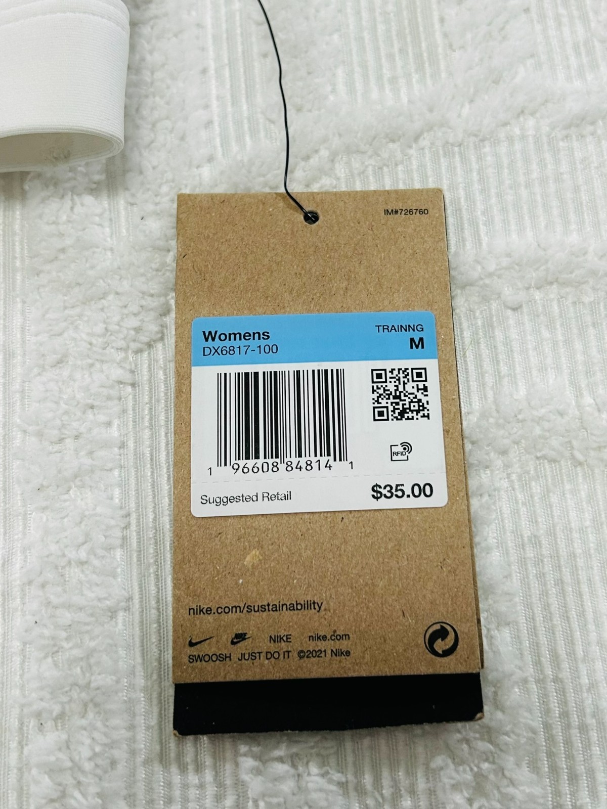 NIKE Women's Swoosh Light Support Bra DX6817-100 Medium NWT O-444 thumbnail 6