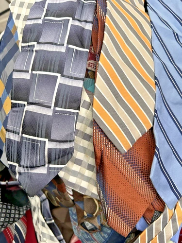 50 PC Mens Neckties Lot Bulk Wholesale Quilt Craft Only Repurpose DIY Tie Lots image 9
