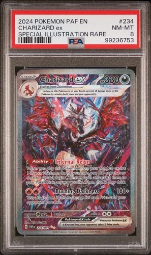 Charizard ex Special Illustration Rare #234/091 PSA 8 Paldean Fates