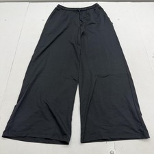 Gymshark Sweatpants Womens S Black Wide Leg Elastic Waist Pockets Yoga Athletic
