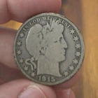 1915 Barber Half Dollar 50C Silver Circulated US Coin