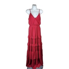 FLYING TOMATO SPAGHETTI STRAP TIERED MAXI DRESS