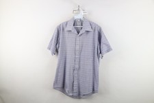 Vintage 70s 80s Streetwear Mens 15.5 Single Needle Short Sleeve Button Shirt