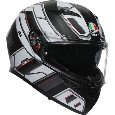 AGV Helmets K3 Helmet - Rivia - Matte Black/White - 2X-Large 2118381004-019-XXL
