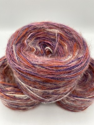 Lot Of 3 Skeins Angora Acrylic 344g Yarn Mix New Old Stock Super Soft