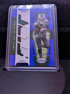 2025 Panini Certified - Piece of the Game Garrett Wilson #POG-GWN Blue /49 (MEM)