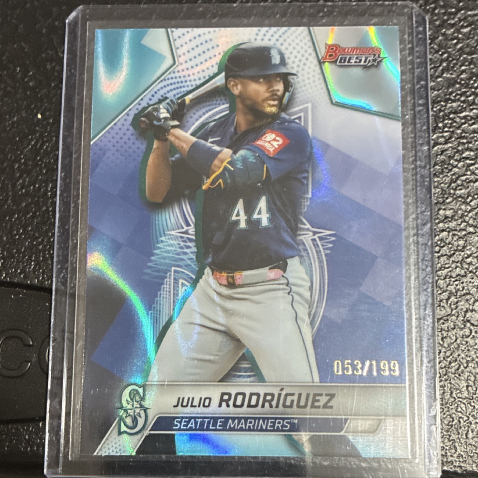 Topps 2021 Bowman's Best Aqua Lava Julio Rodríguez #49 Mariners /199 Rookie