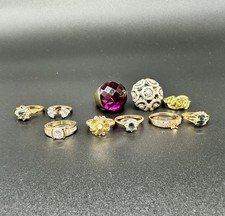 Vintage Costume Jewellery Rings Job Lot – gold tone – Used – Bundle of 10