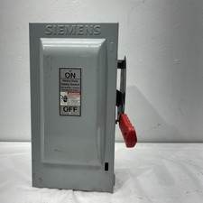 Siemens Hf361 Fusible Safety Switch. 30 Amp 600 Vac 3 Pole Hp Rated Disconnect