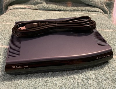 Excellent Audiocodes MP-114-4FXS Analog VoIP Gateway With Power Cord Warranty!