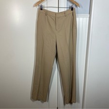 Lauren Ralph Lauren Tan Classic Trousers 100 wool size 6 old money career 90's