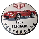 Vintage Ferrari Testarossa Sign - Sales Service Dealer Gas Porcelain Sign